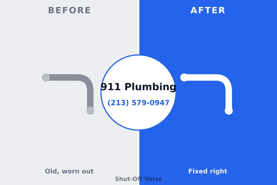 Before and after: plumbing repair Kenwood Estates, FL